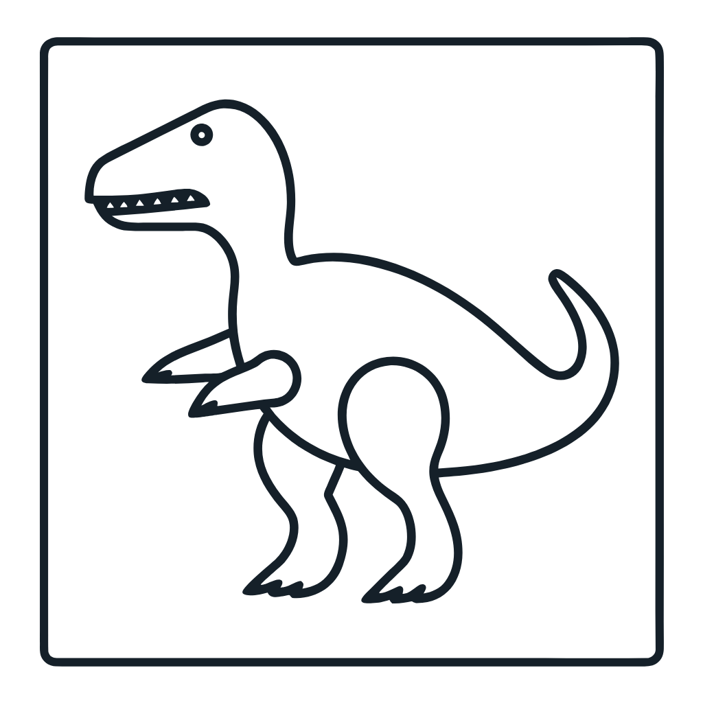 Ausmalbild mit Albertosaurus