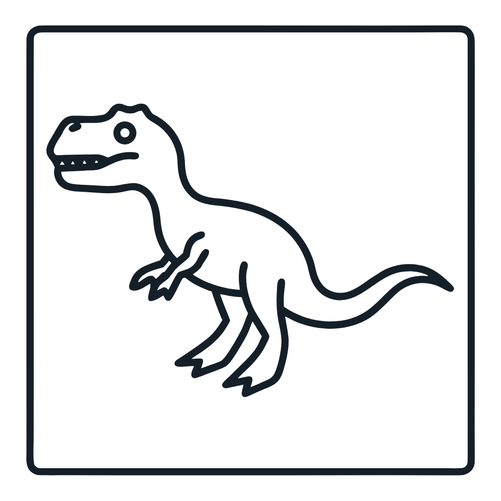 Ausmalbild mit Allosaurus