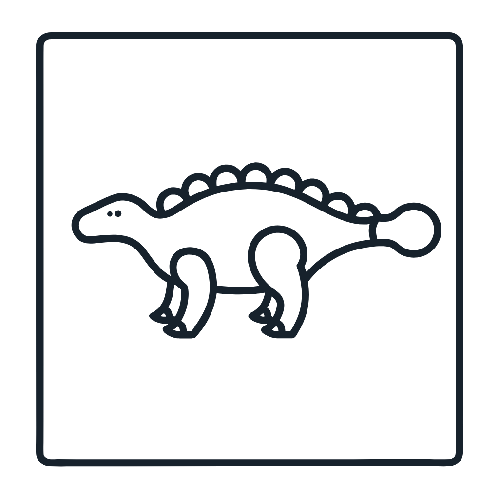 Ausmalbild mit Ankylosaurus