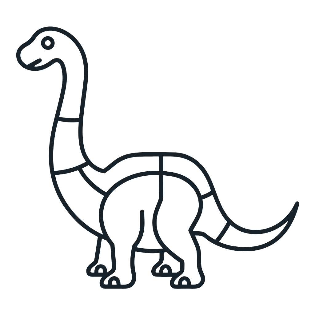 Ausmalbild mit Apatosaurus
