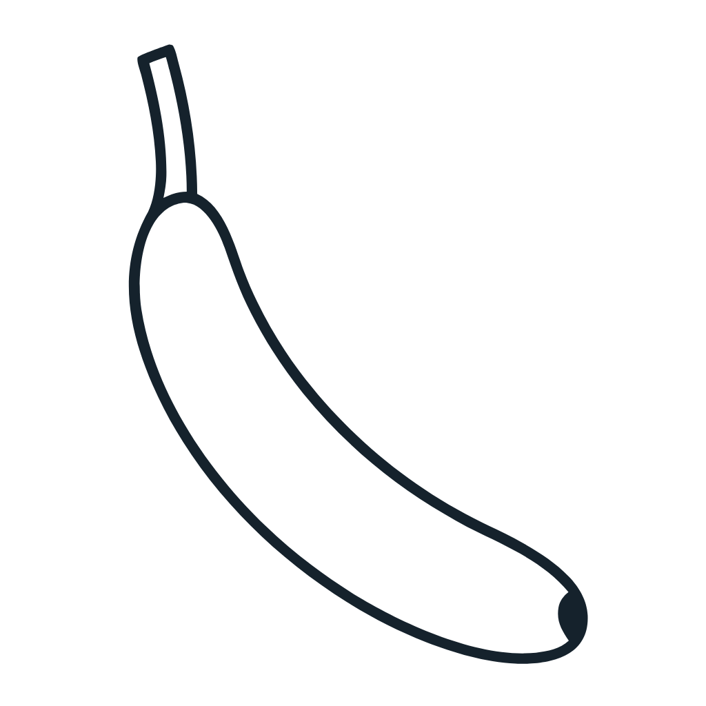 Ausmalbild mit Banane