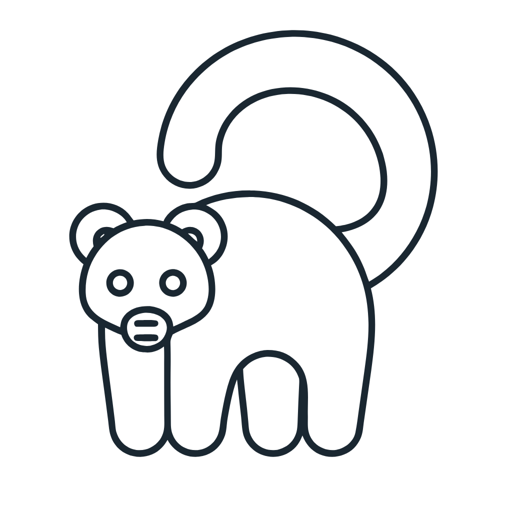 Ausmalbild mit Binturong