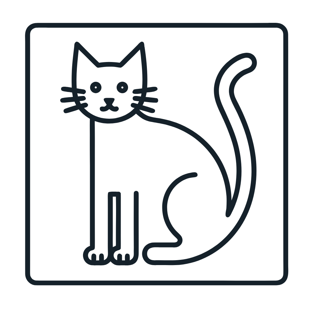 Ausmalbild mit Schwarze Katze