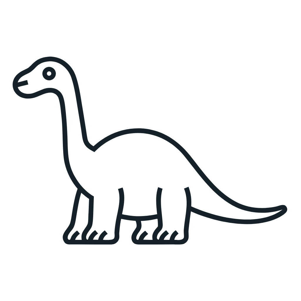 Ausmalbild mit Brachiosaurus