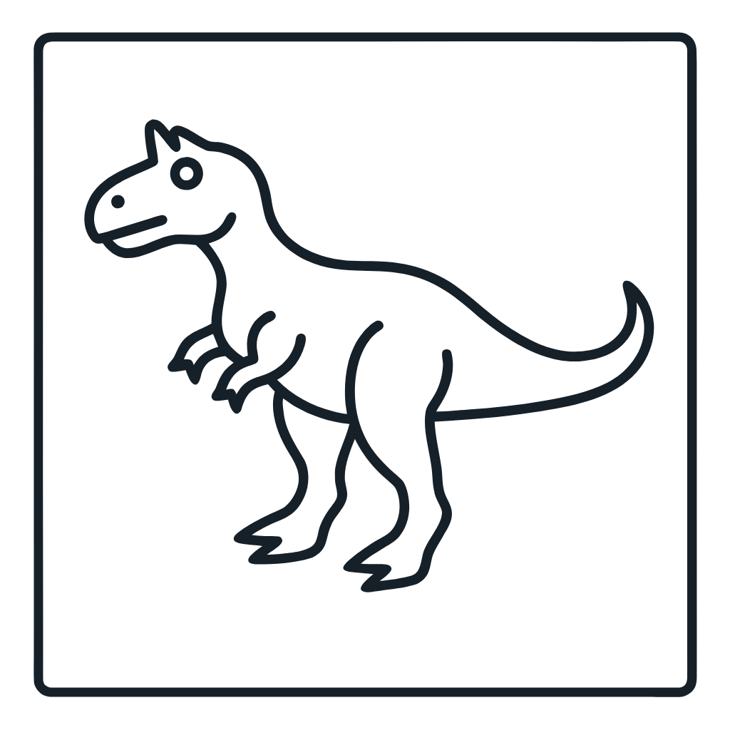 Ausmalbild mit Carnotaurus
