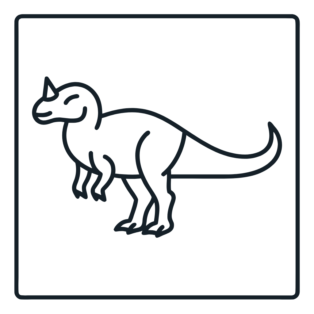 Ausmalbild mit Ceratosaurus