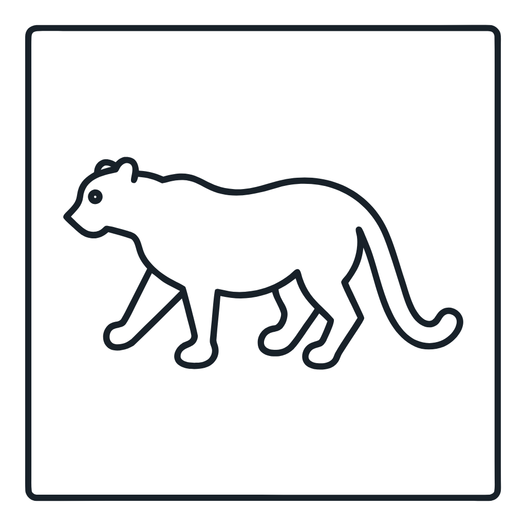 Ausmalbild mit Gepard