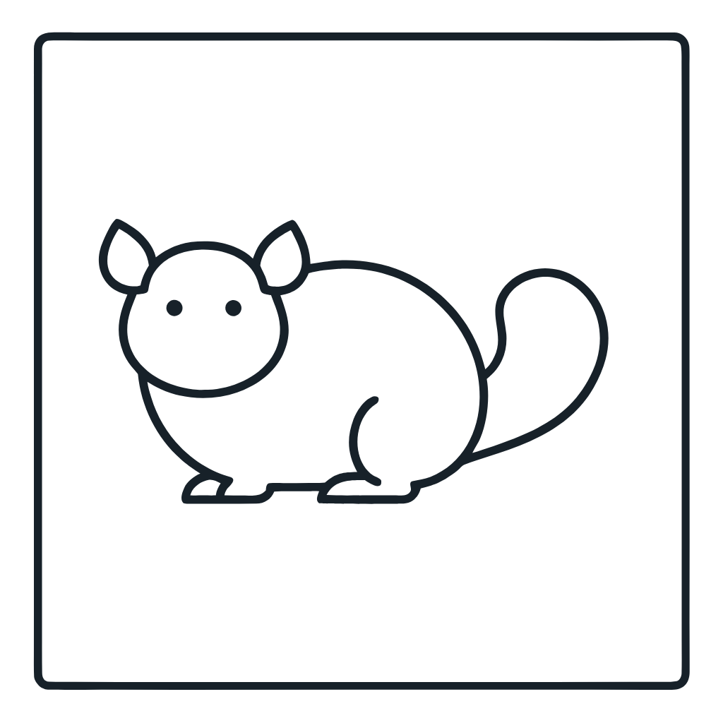Ausmalbild mit Chinchilla