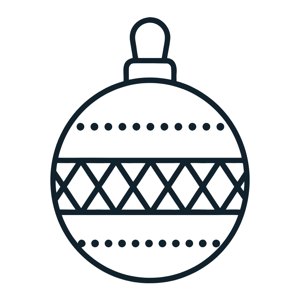 Ausmalbild mit Christbaumkugel