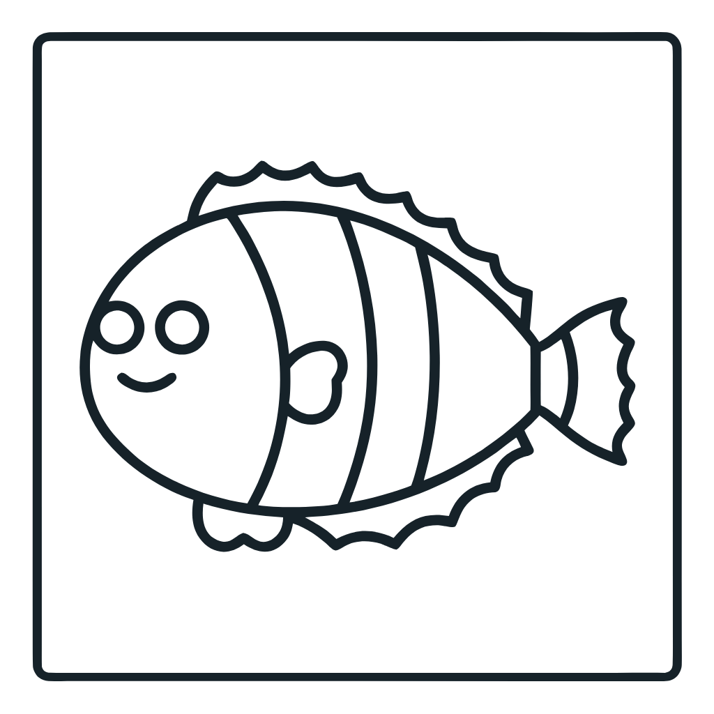 Ausmalbild mit Clownfisch