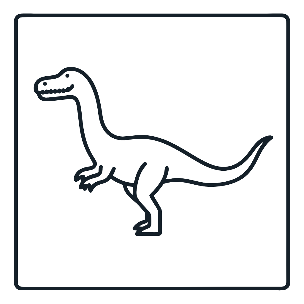 Ausmalbild mit Coelophysis