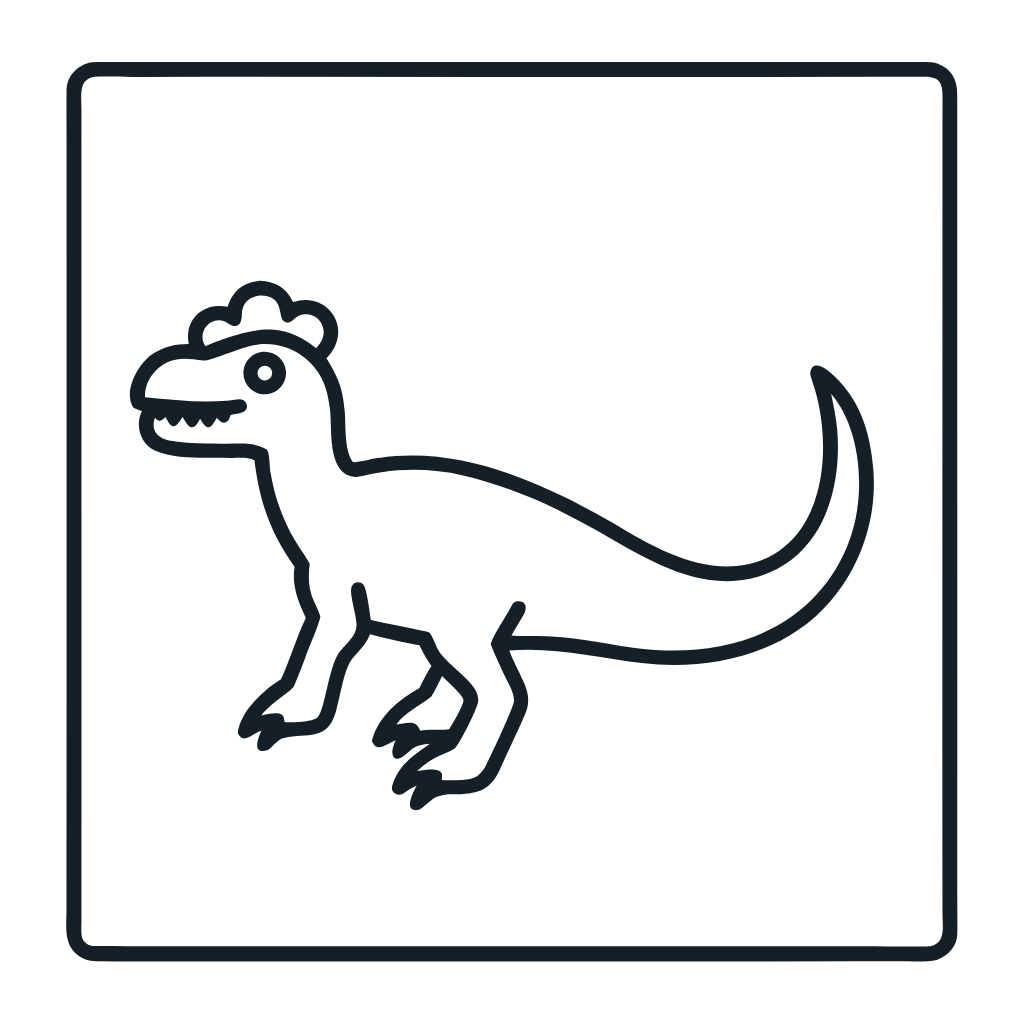 Ausmalbild mit Cryolophosaurus