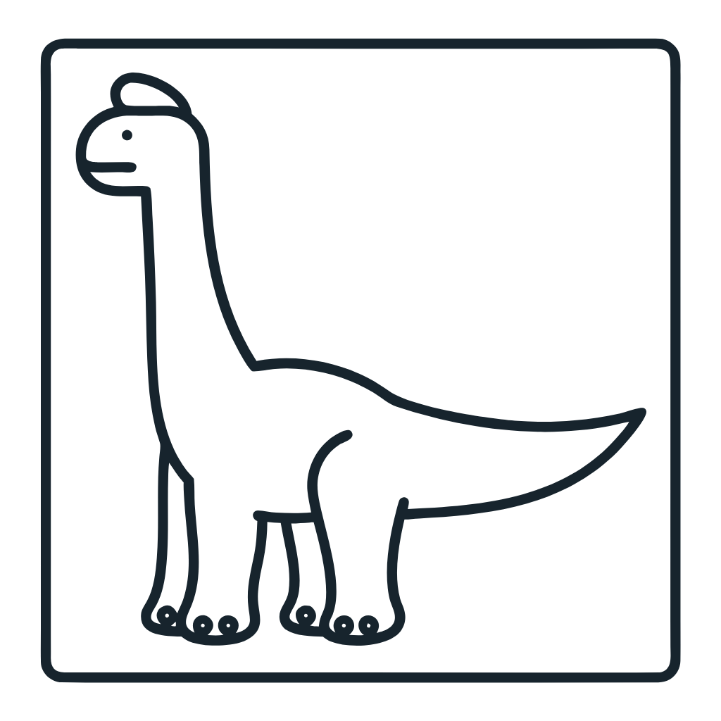 Ausmalbild mit Diplodocus