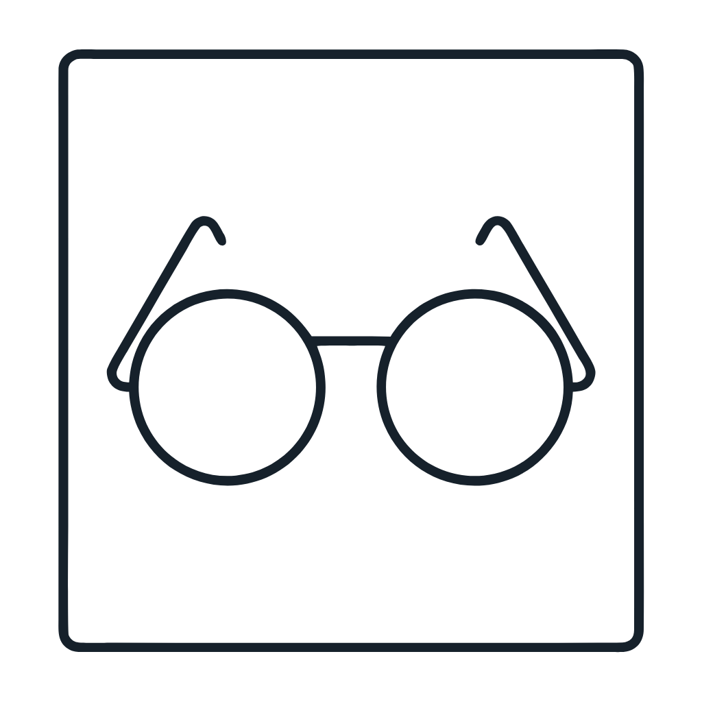 Ausmalbild mit Verkleidungsbrille