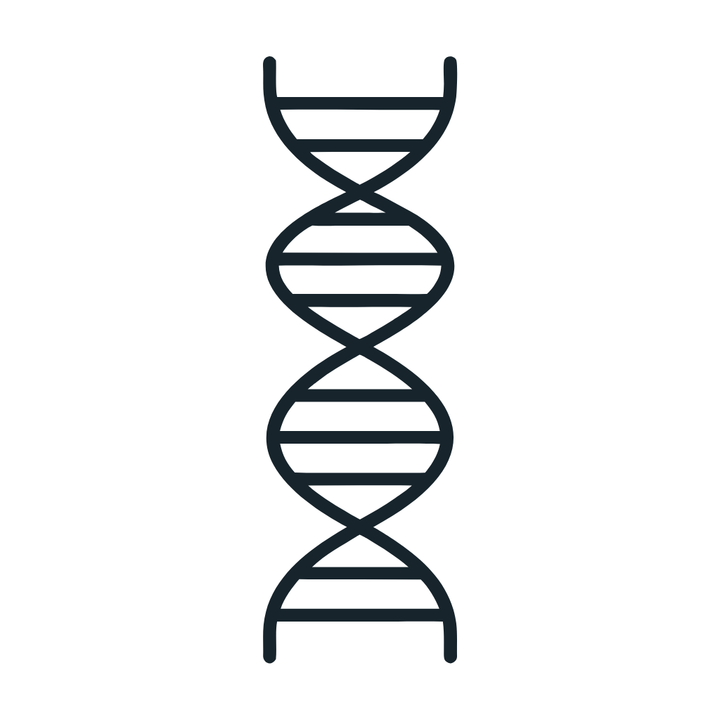 Ausmalbild mit DNA-Doppelhelix
