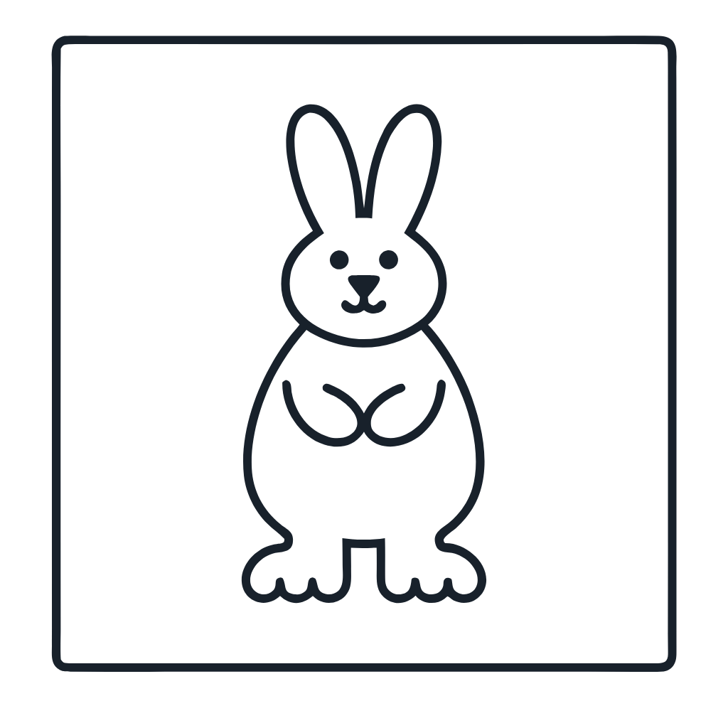 Ausmalbild mit Osterhase