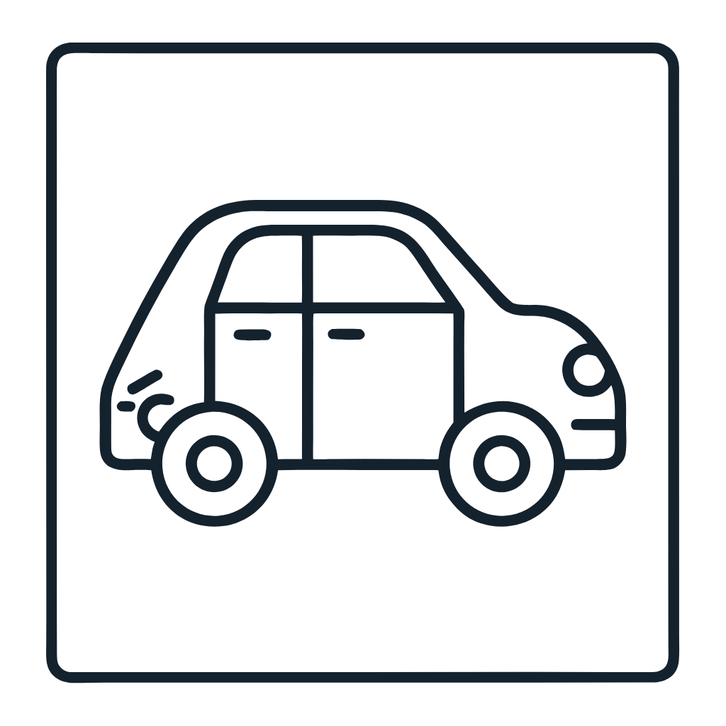 Ausmalbild mit Elektroauto