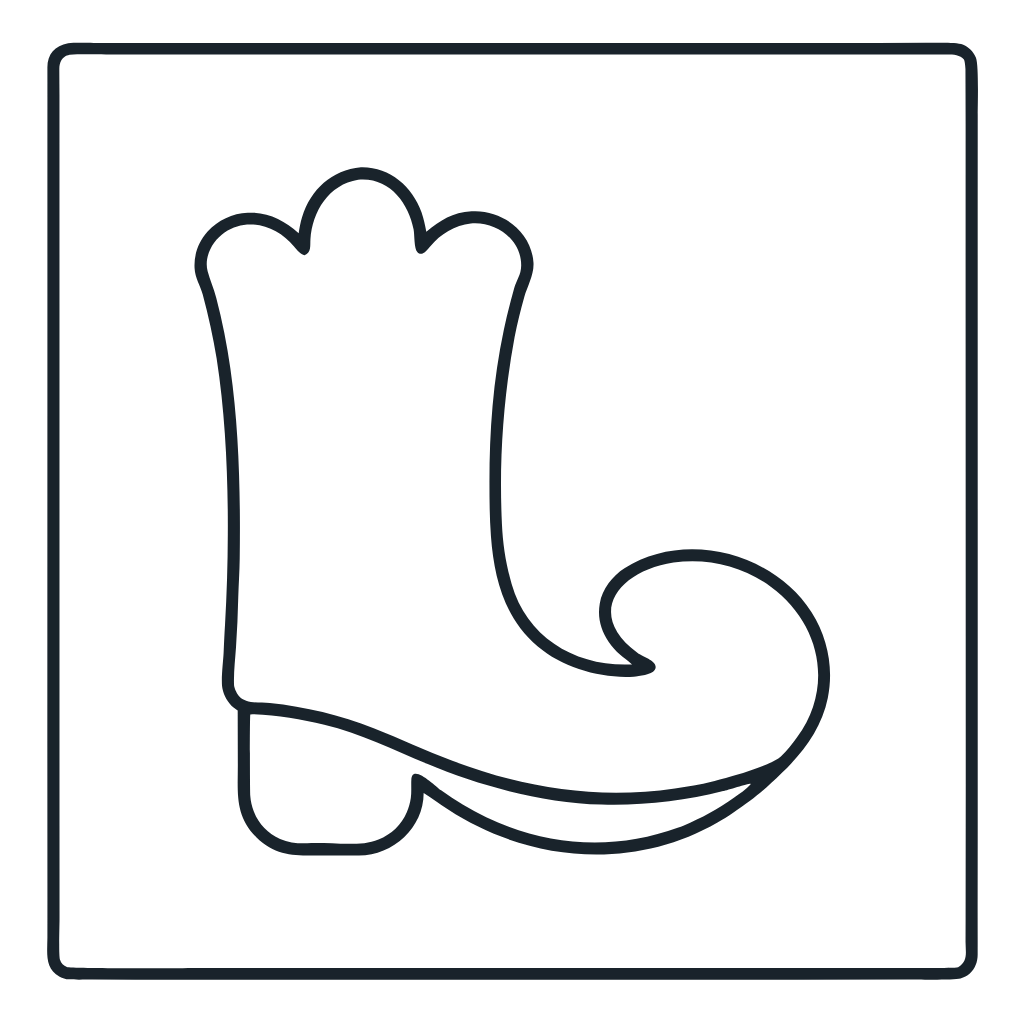 Ausmalbild mit Wichtelstiefel