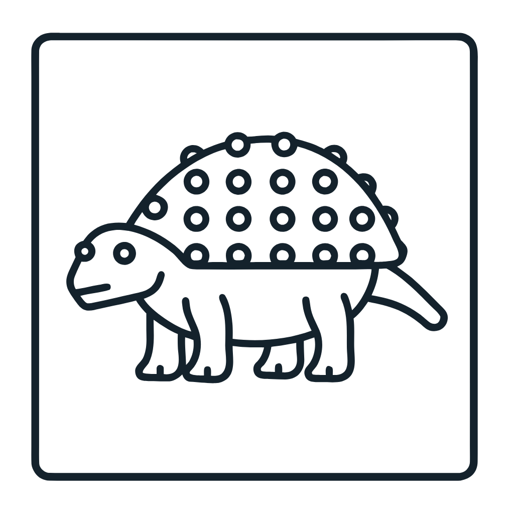 Ausmalbild mit Euoplocephalus