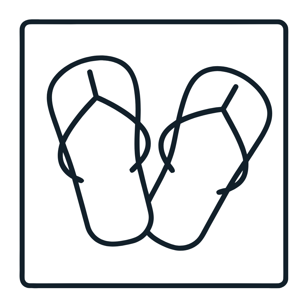Ausmalbild mit Flipflops