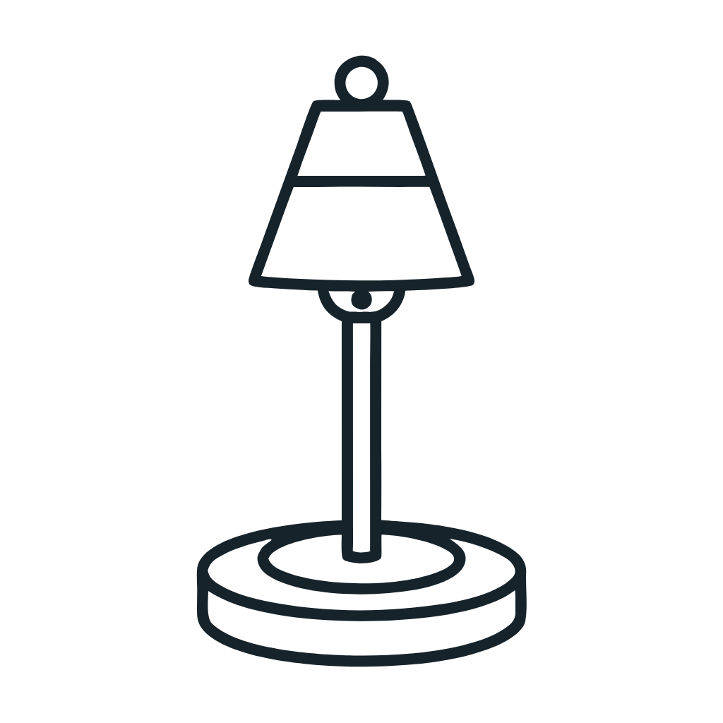 Ausmalbild mit Stehlampe