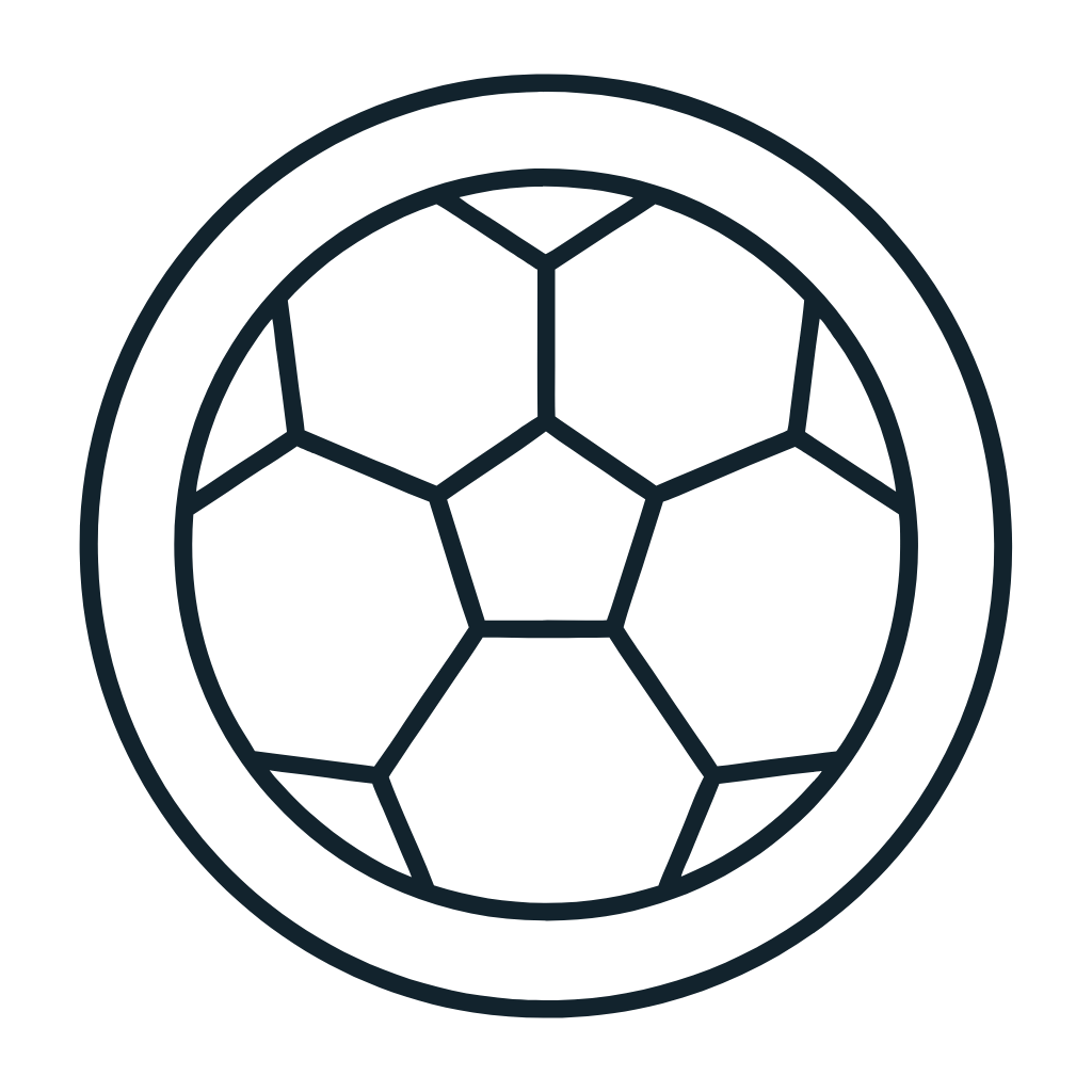 Ausmalbild mit Fußball