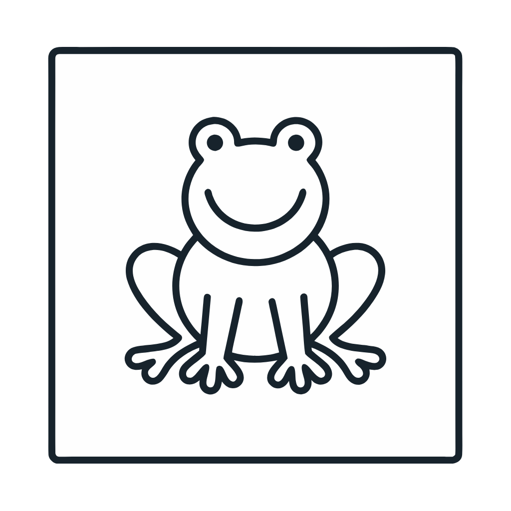 Ausmalbild mit Frosch
