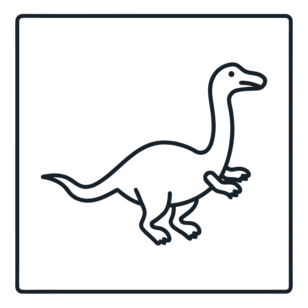 Ausmalbild mit Gallimimus
