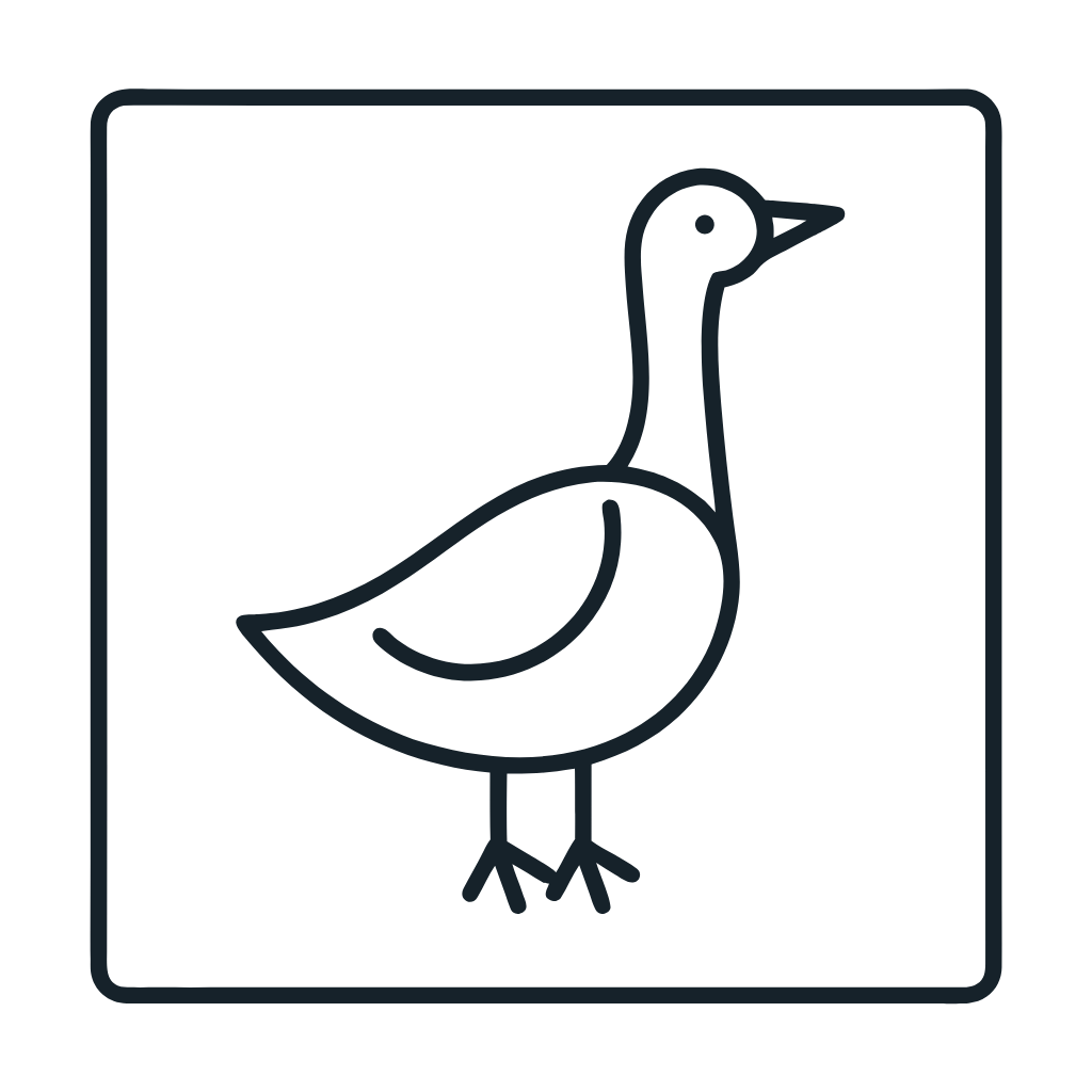 Ausmalbild mit Gans