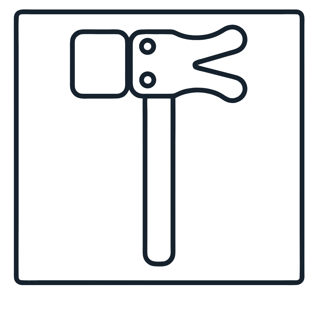 Ausmalbild mit Hammer
