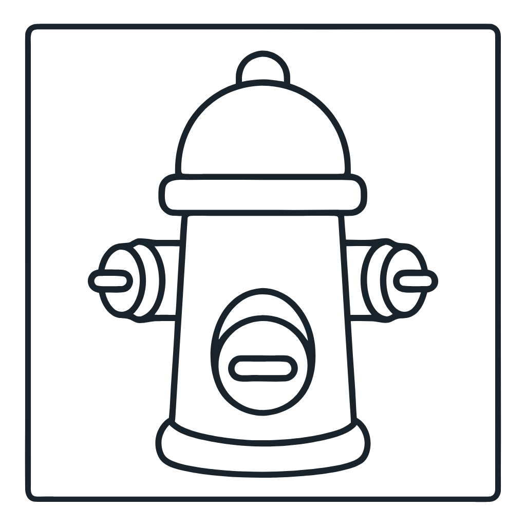 Ausmalbild mit Hydrant