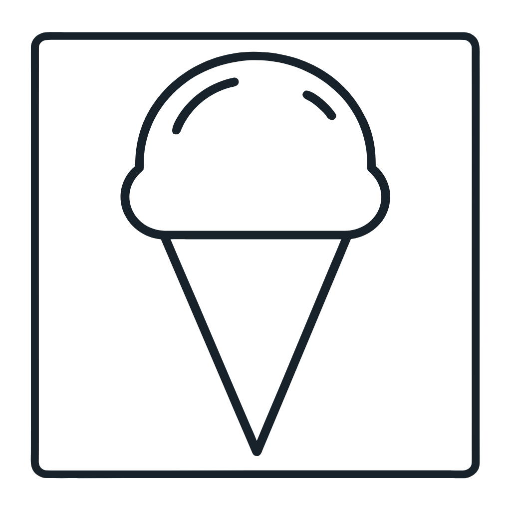 Ausmalbild mit Eiswaffel