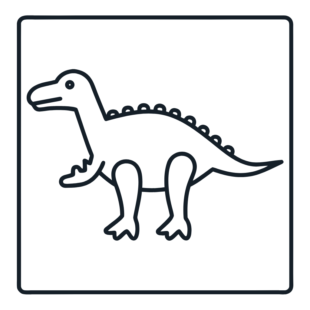Ausmalbild mit Iguanodon