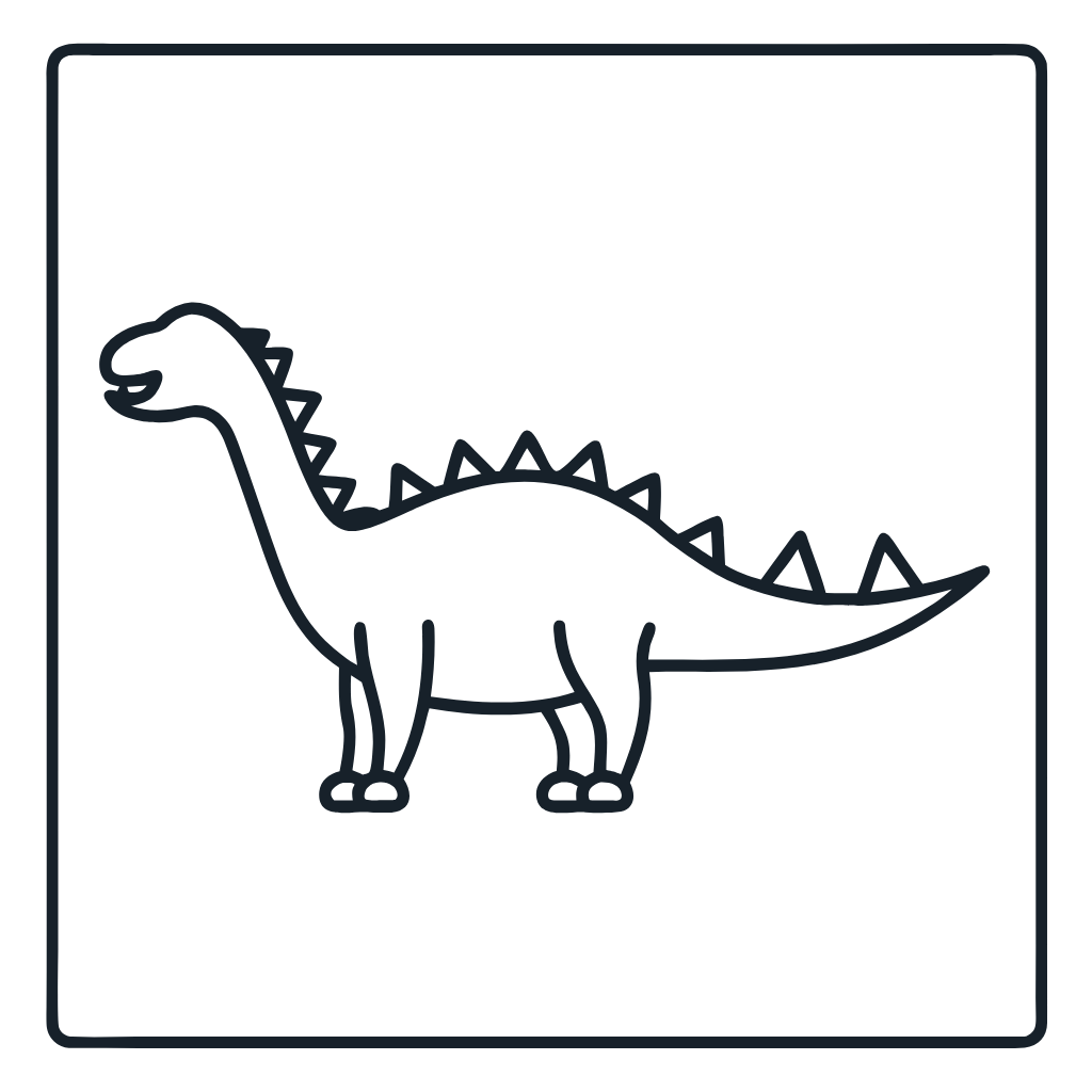 Ausmalbild mit Kentrosaurus