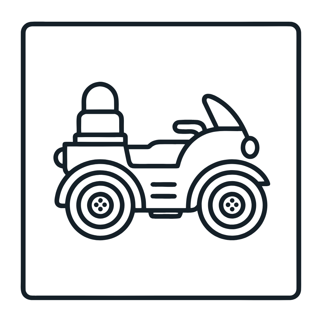 Ausmalbild mit Polizeimotorrad