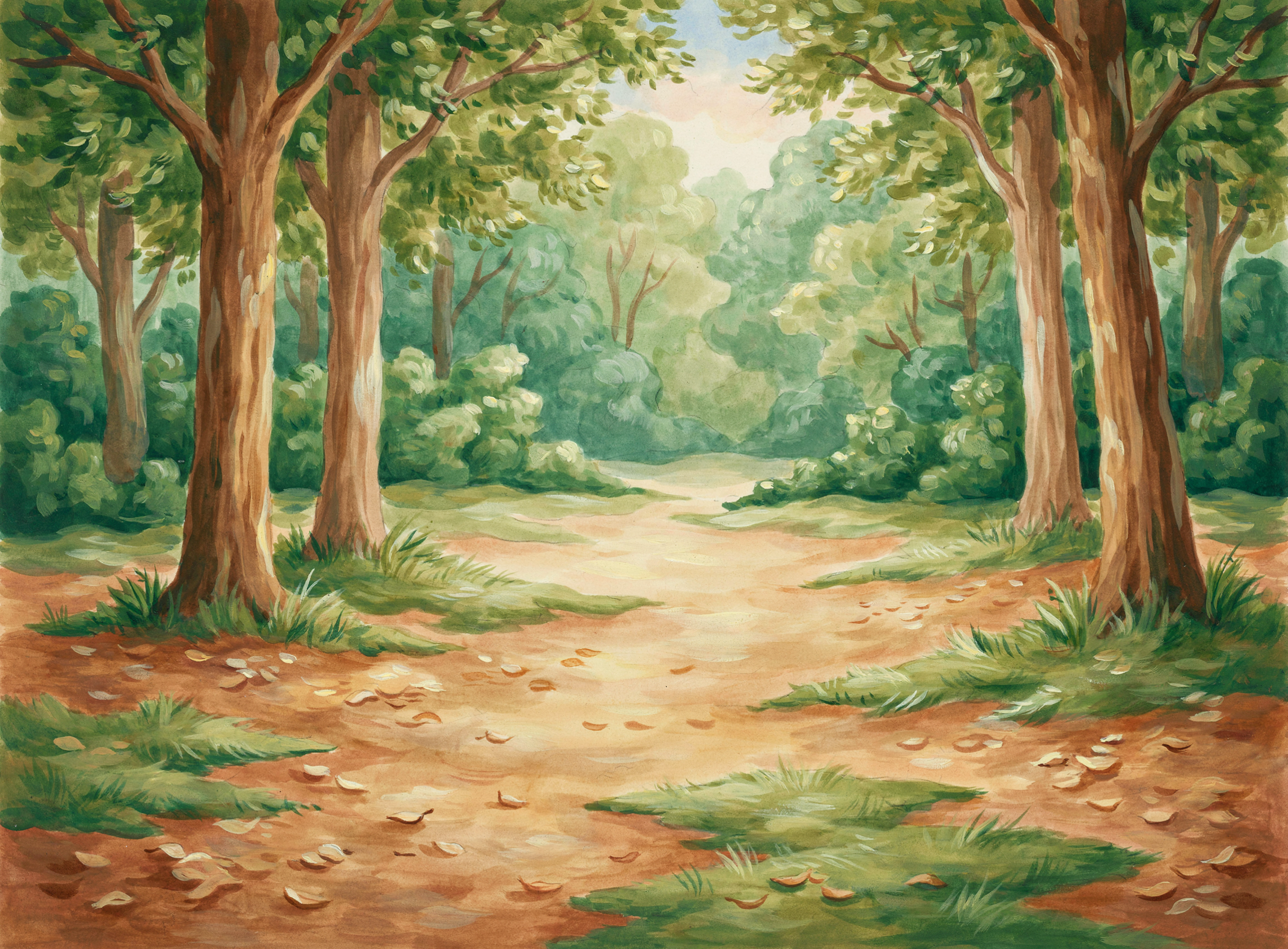Illustrierte Szene: Wald