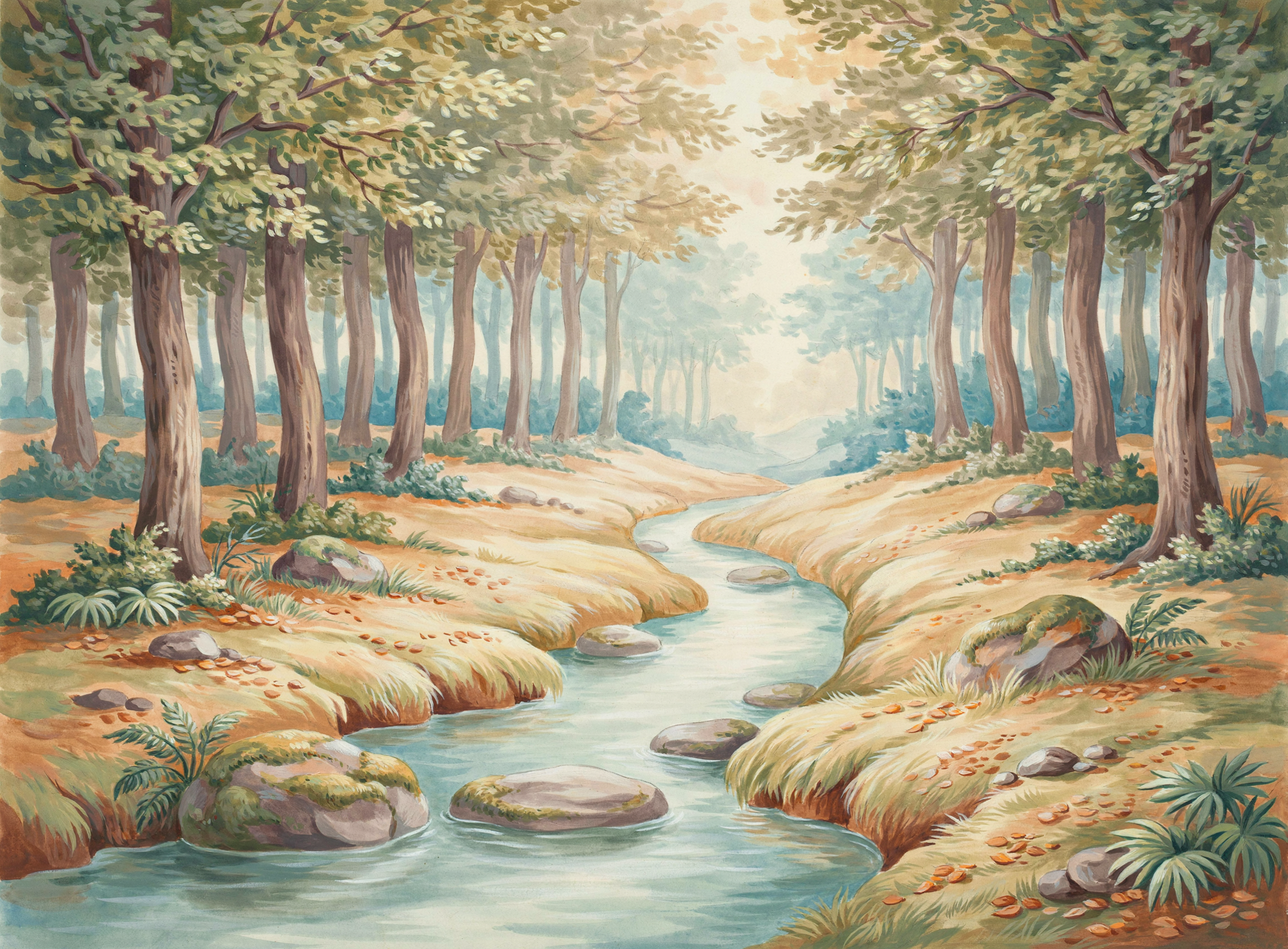 Illustrierte Szene: Wald