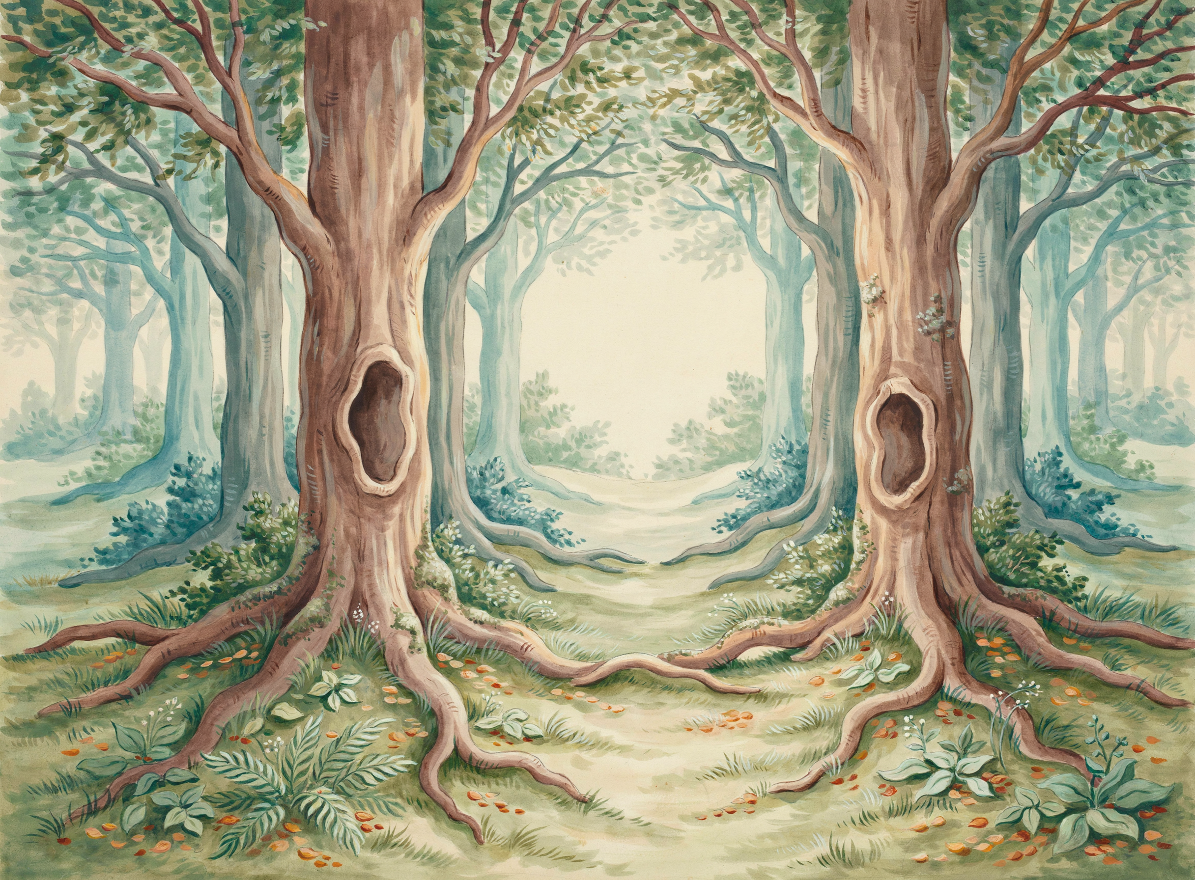 Illustrierte Szene: Wald