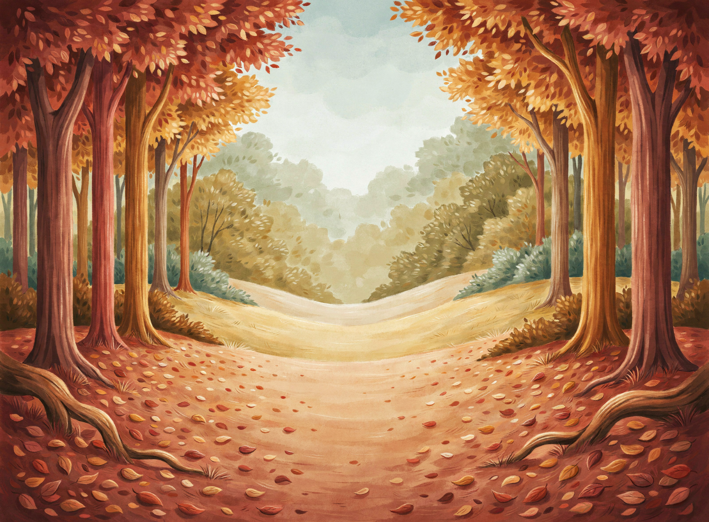 Illustrierte Szene: Wald
