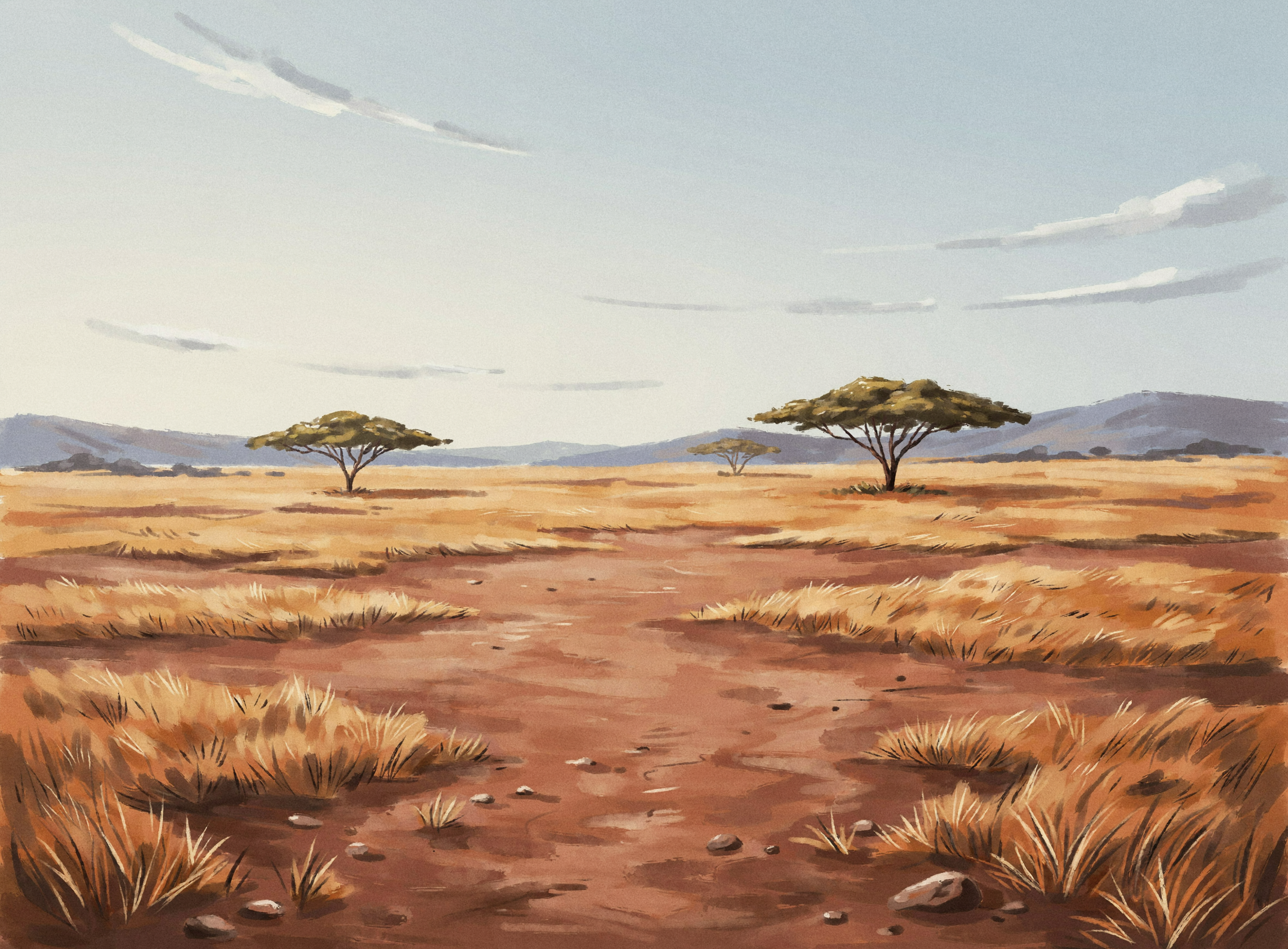 Illustrierte Szene: Safari
