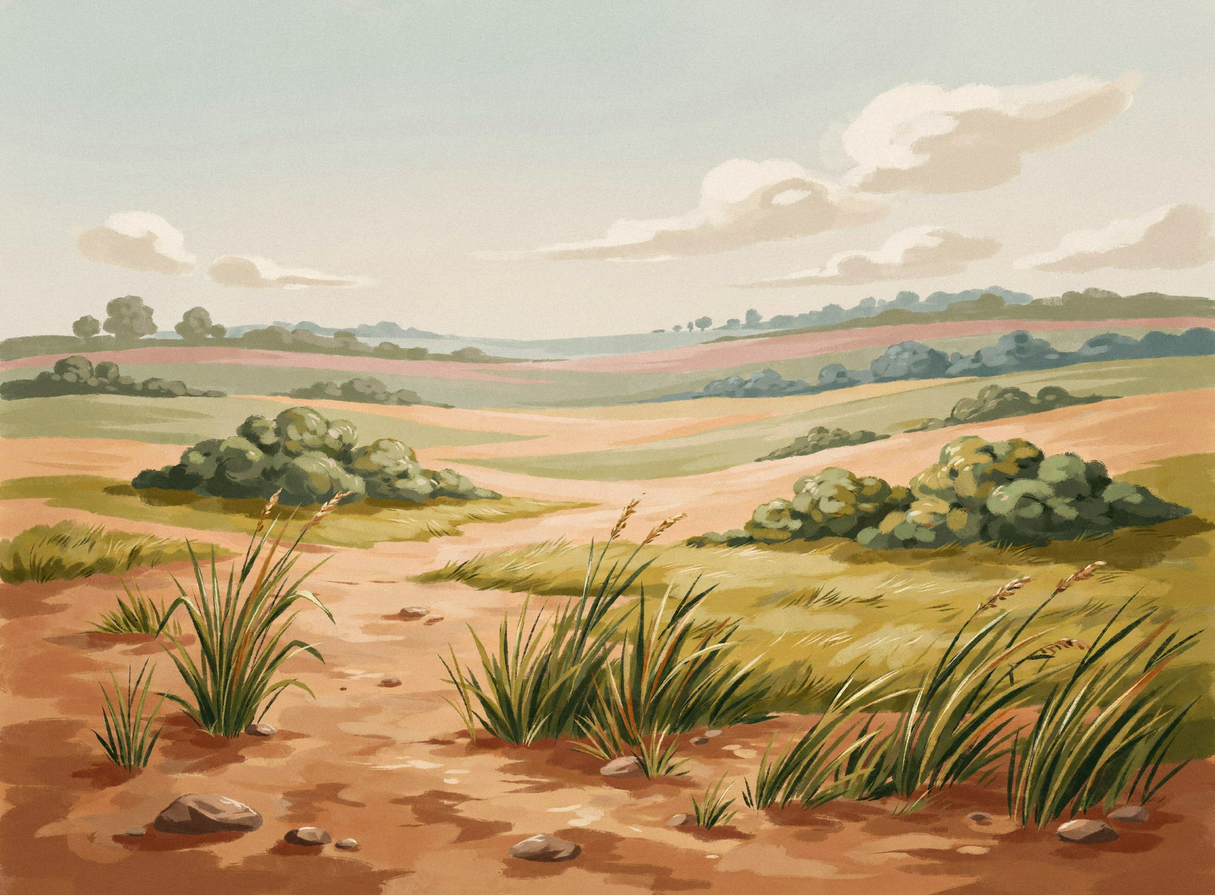 Illustrierte Szene: Safari