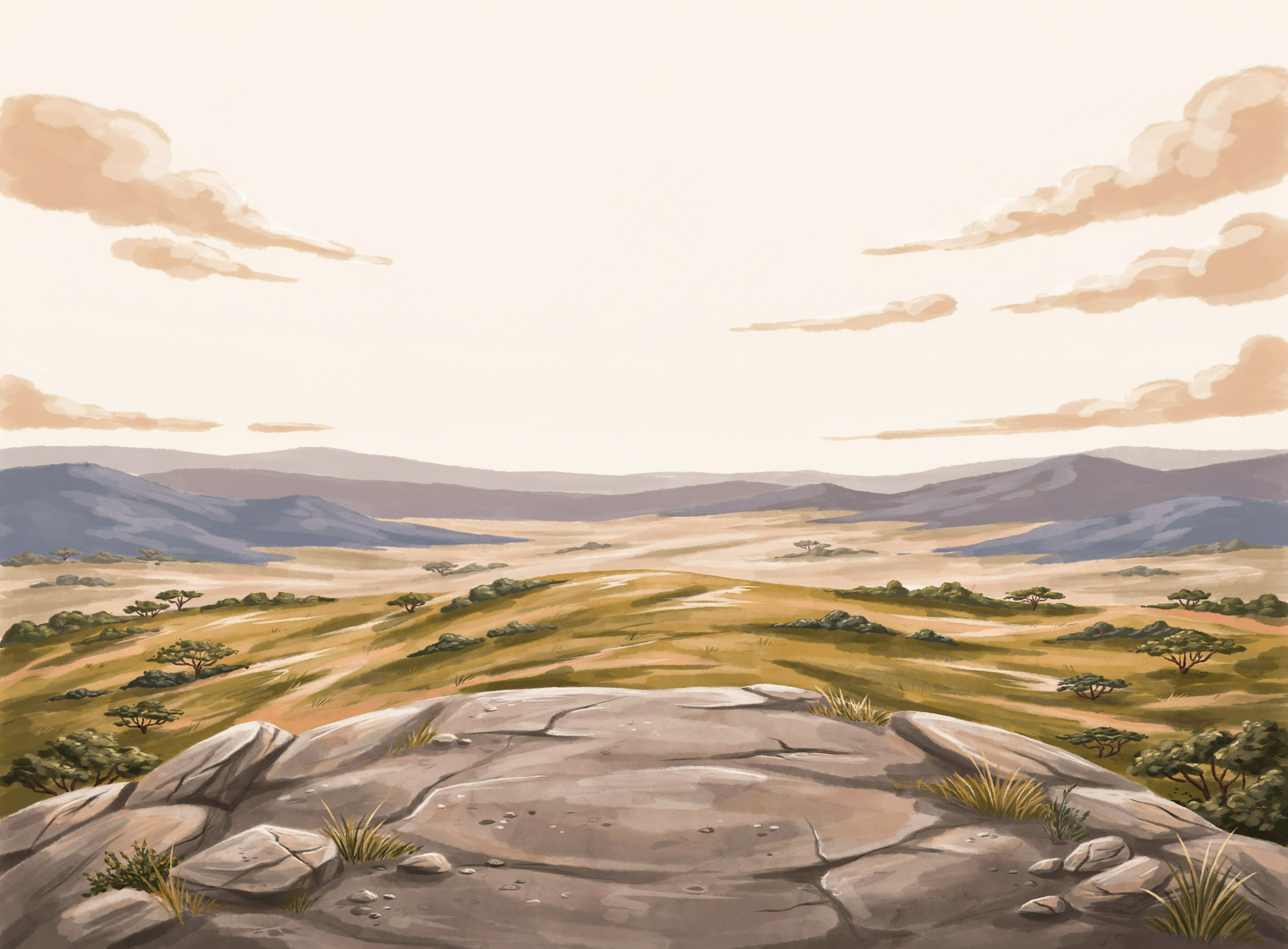 Illustrierte Szene: Safari