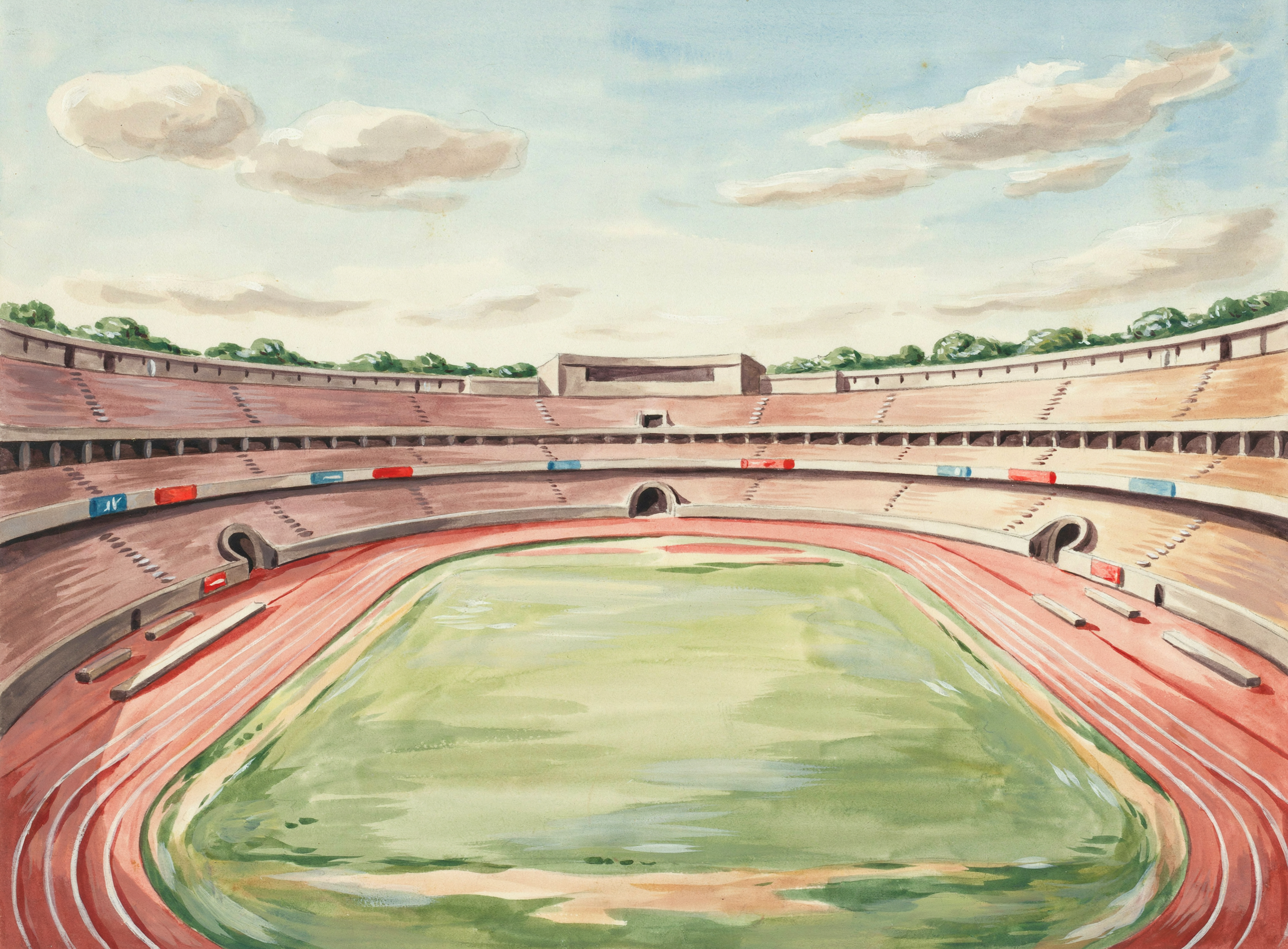 Illustrierte Szene: Sport